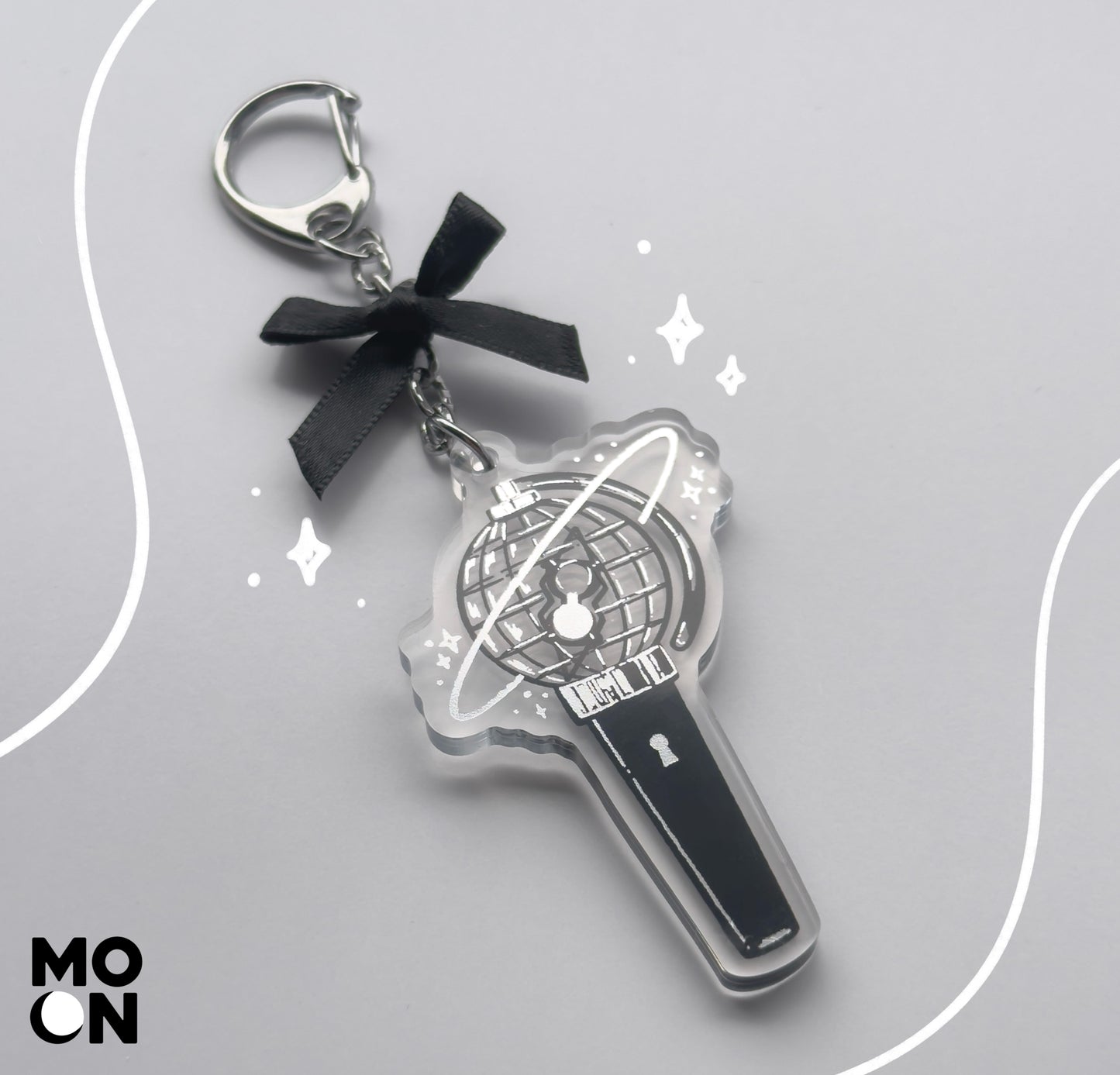 MONO Collection Fandom Lightstick Silver Stamped Keychains