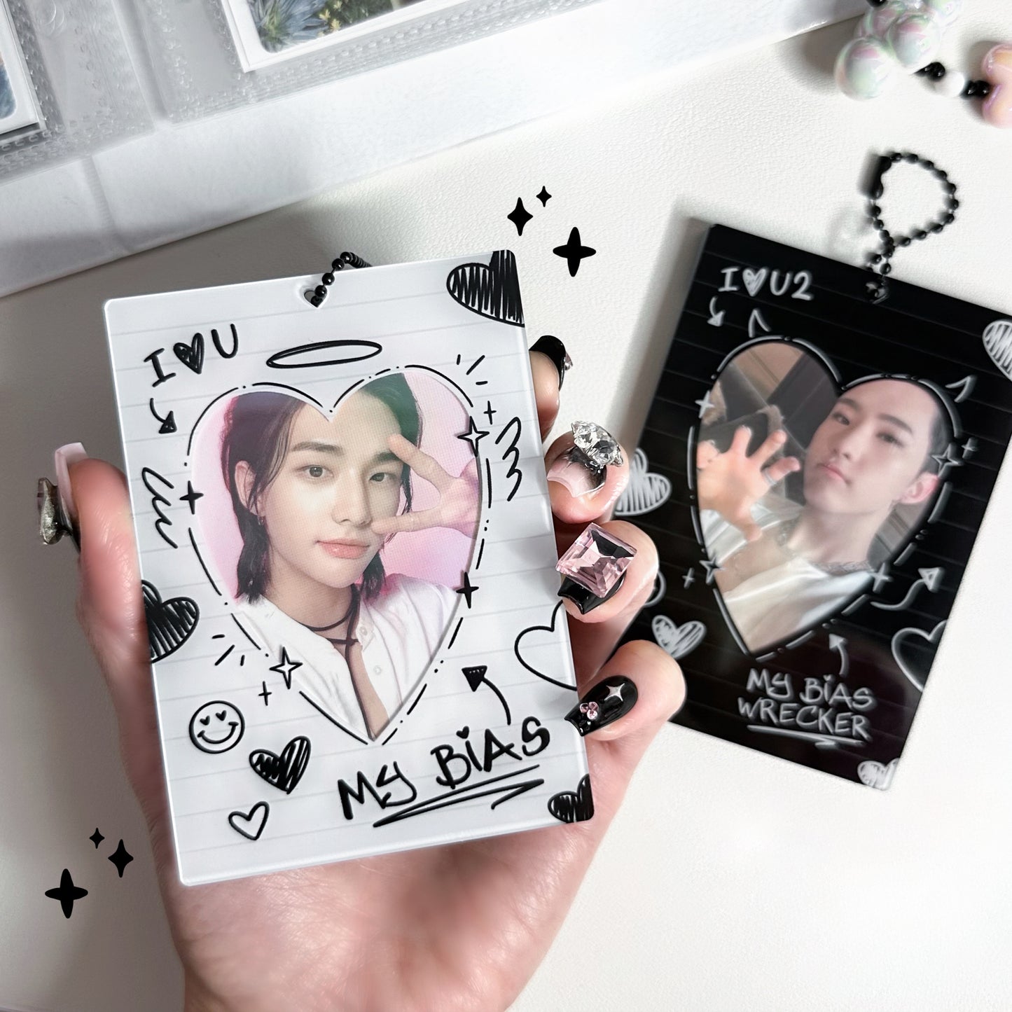 Bias/Bias wrecker double sided photocard holder keychain