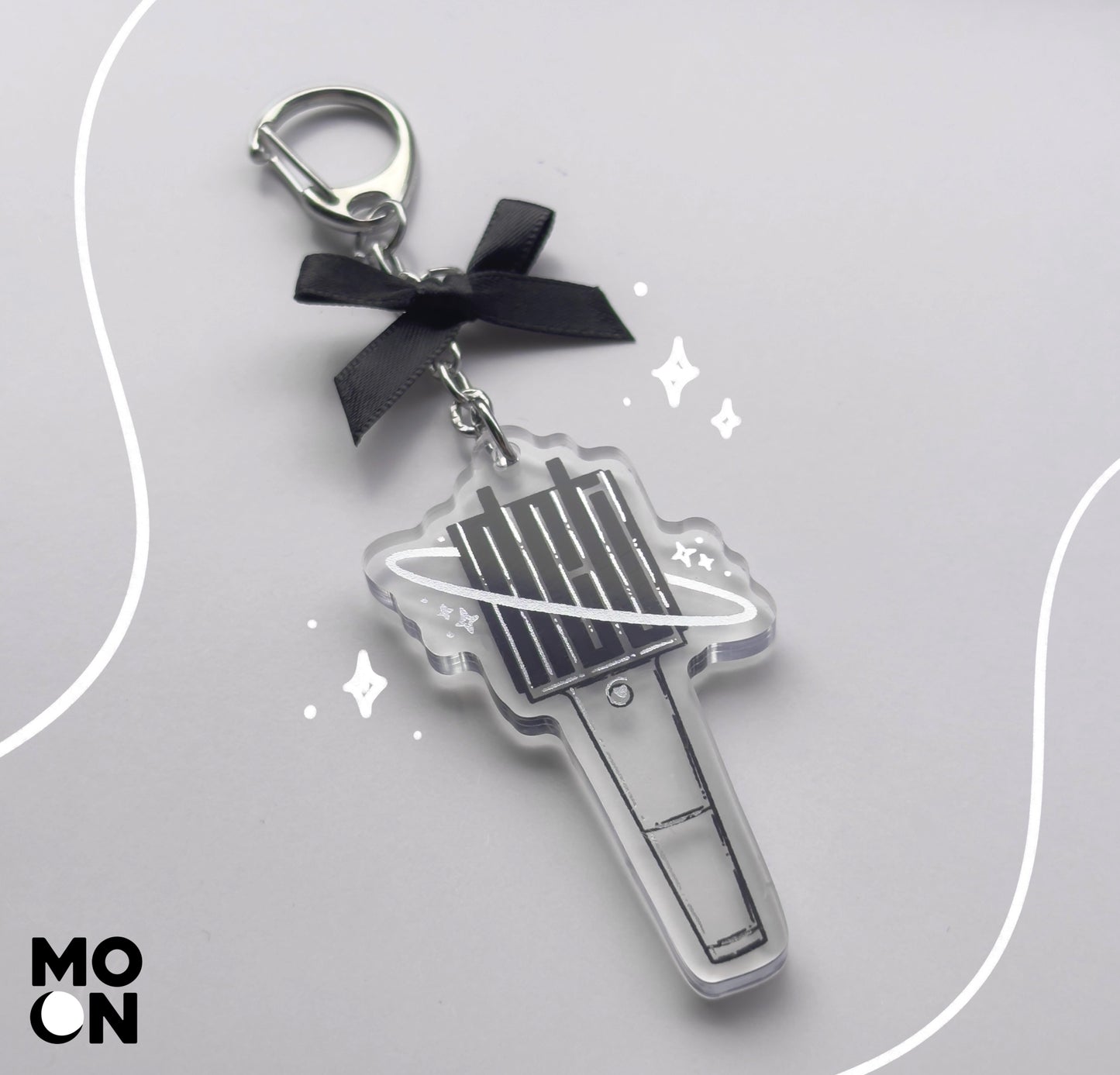 MONO Collection Fandom Lightstick Silver Stamped Keychains