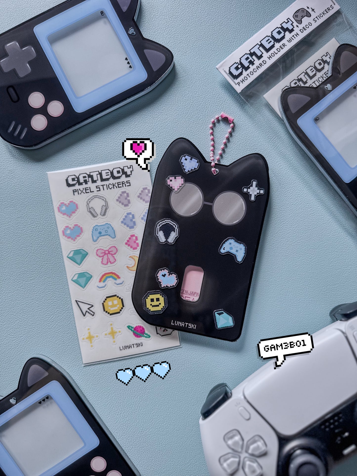 Catboy Wonwoo Photocard Holder with deco stickers