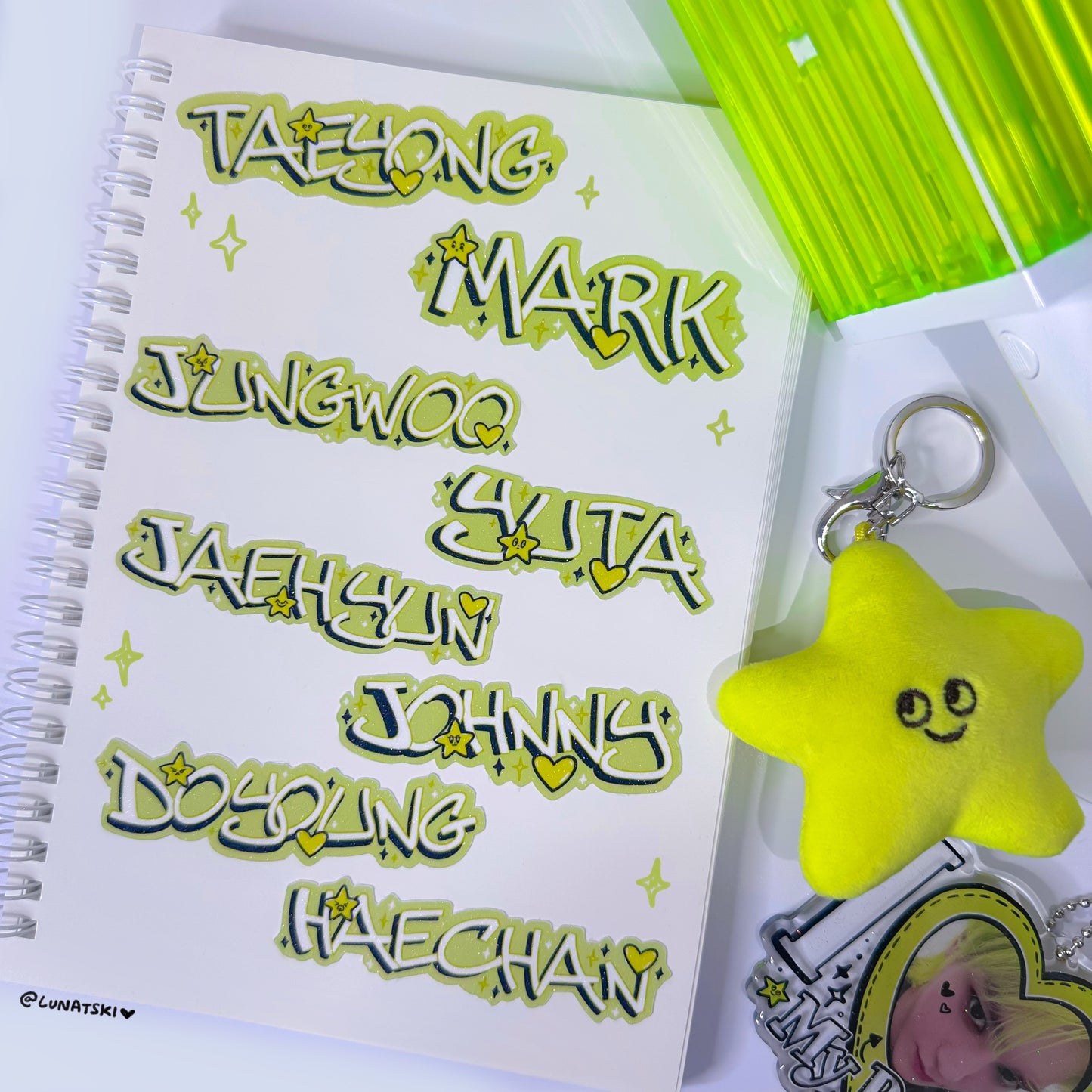 NCT127 Member Glitter Stickers