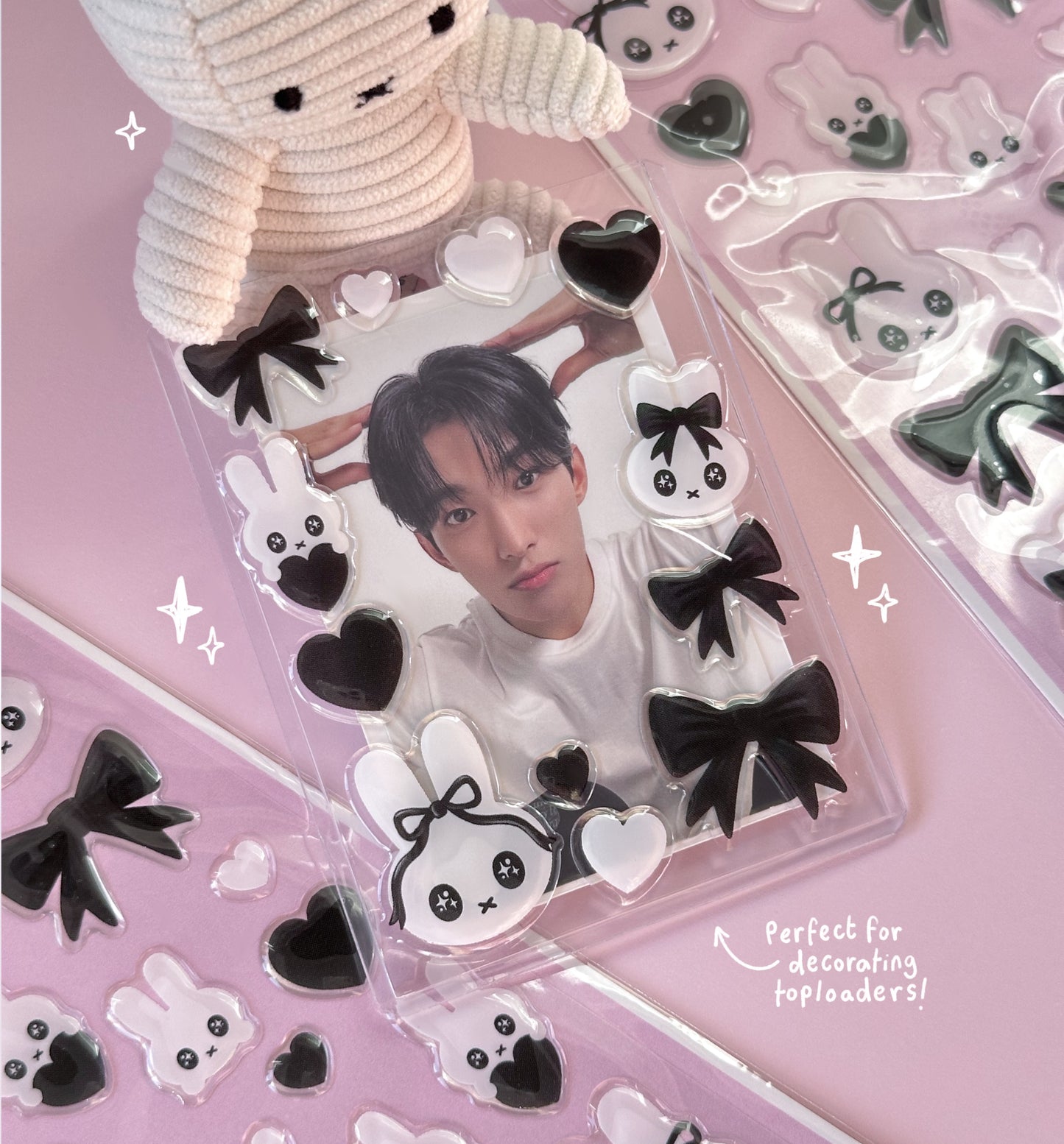 Goth Bunny Miffy 3D Epoxy Stickers
