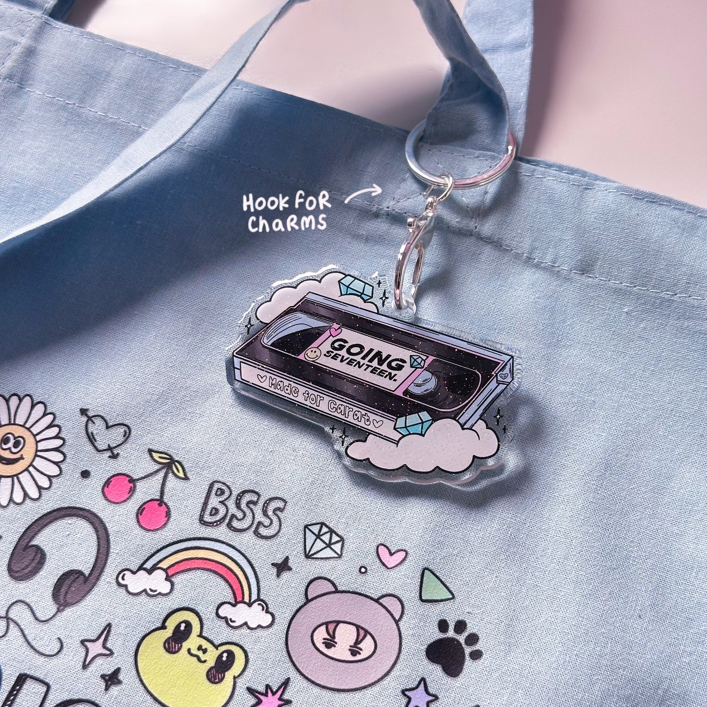 Seventeen Doodle Cotton Tote Bag