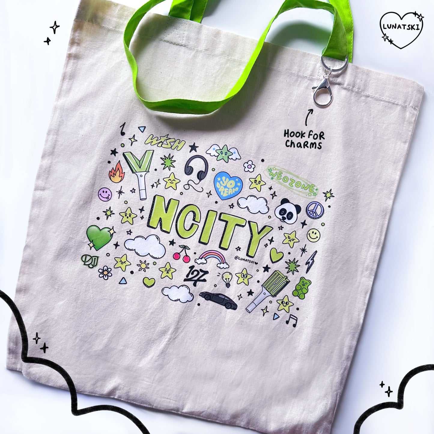 NCT Doodle Cotton Tote Bag