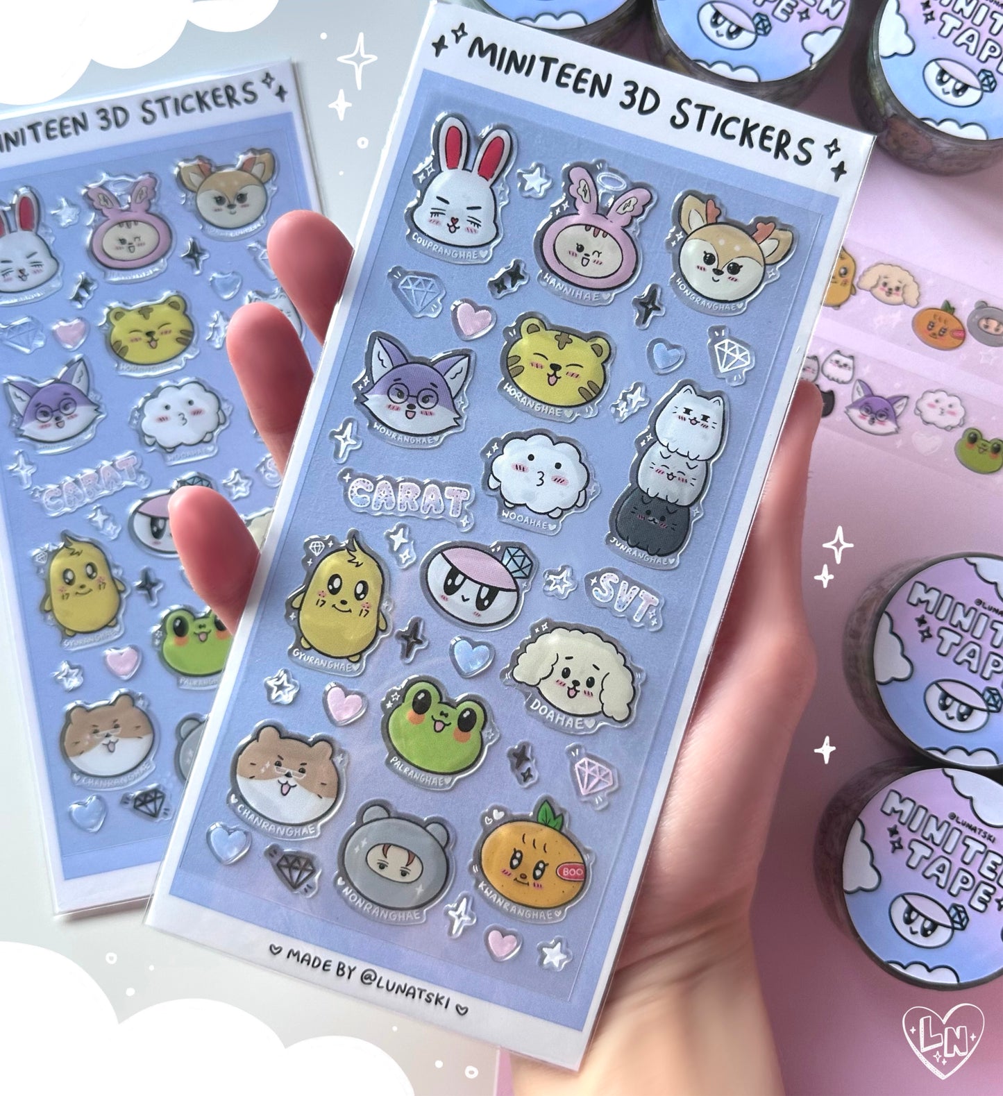 Miniteen 3D Epoxy Stickers