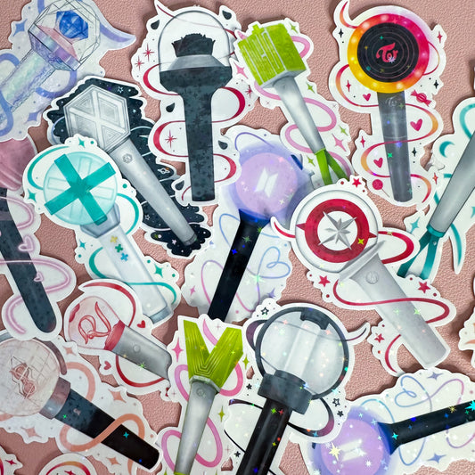 KPOP Lightstick Single Stickers Series 1