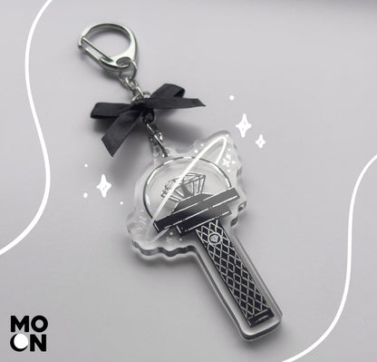 MONO Collection Fandom Lightstick Silver Stamped Keychains
