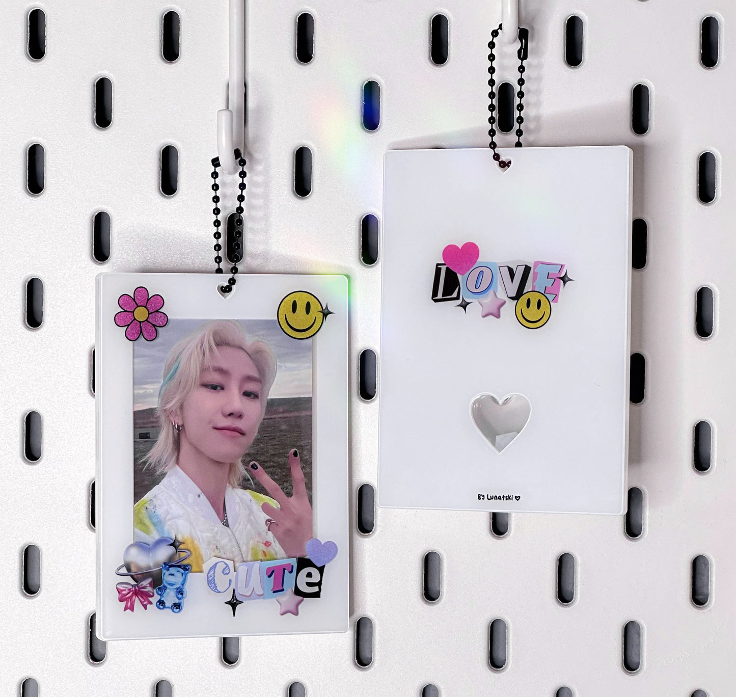 Y2K Polaroid Photocard Holder Keychain