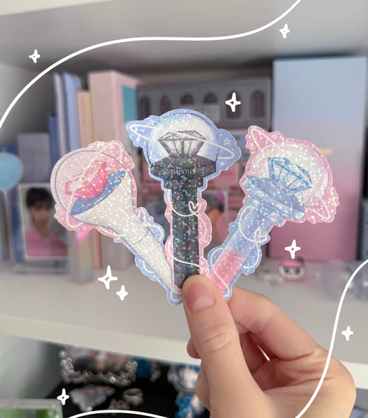 SVT Lightstick Glitter Stickers