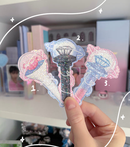 SVT Lightstick Glitter Stickers