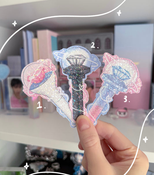 SVT Lightstick Glitter Stickers