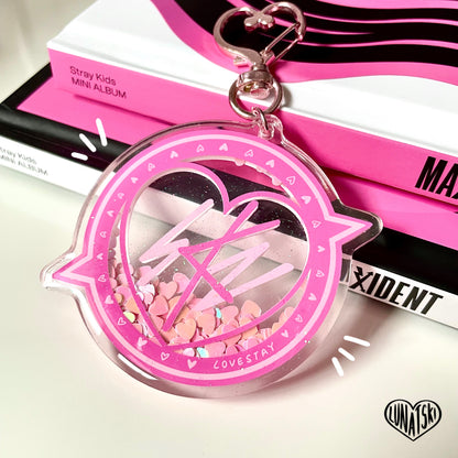 SKZ Compass shaker keychain Pink