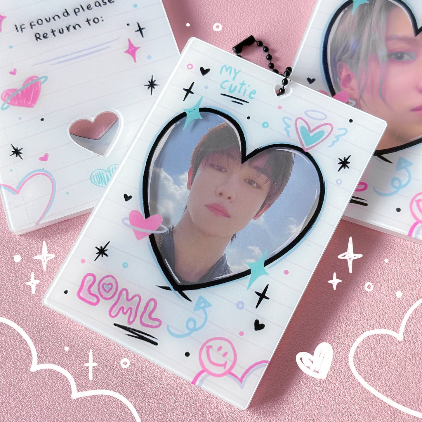 LOML Kpop Photocard Holder Keychain