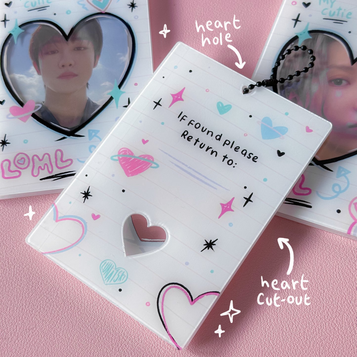 LOML Kpop Photocard Holder Keychain