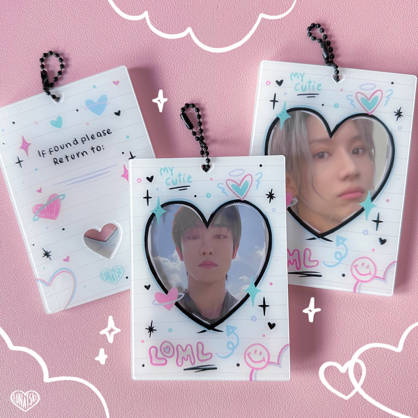 LOML Kpop Photocard Holder Keychain