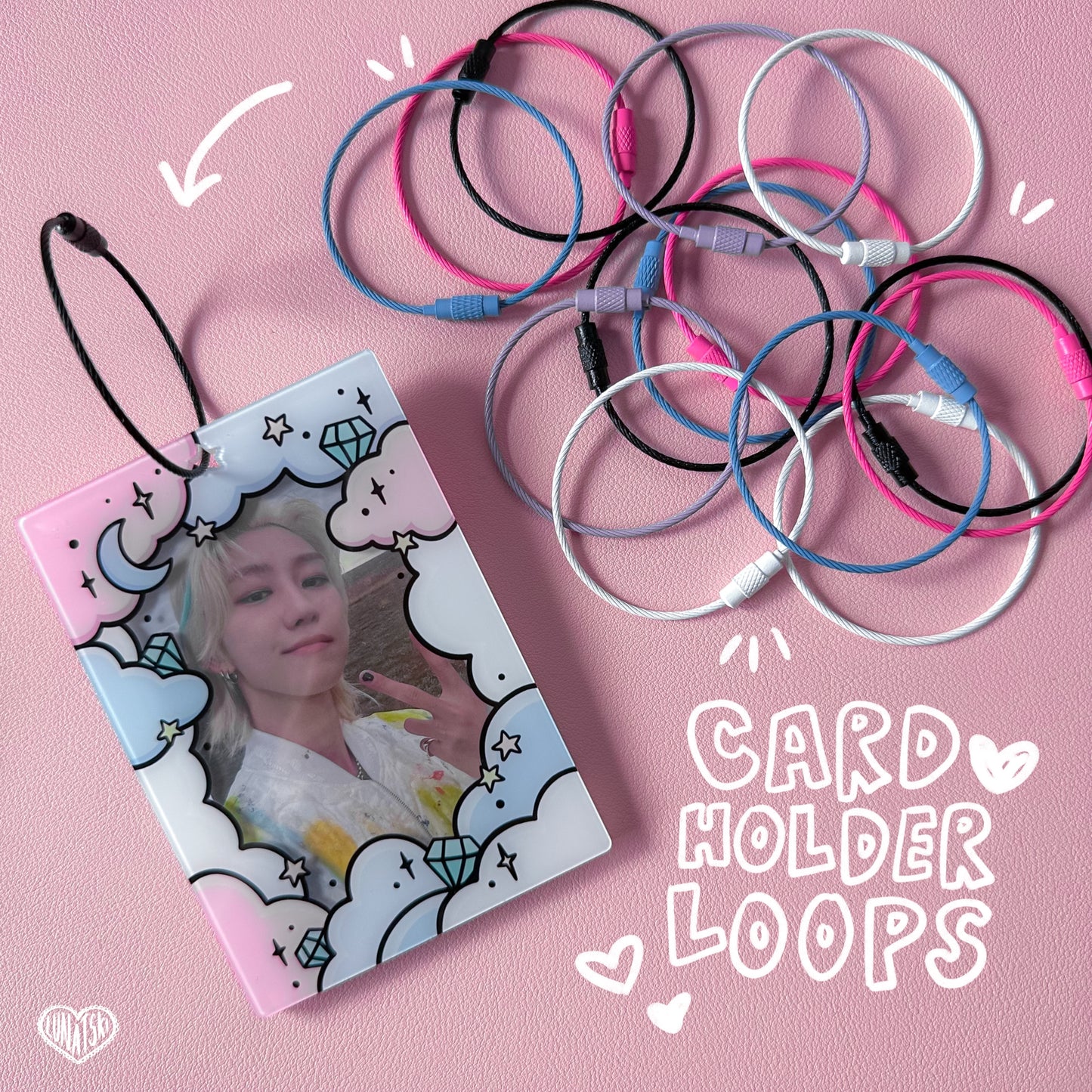 Card Holder Keychain Loops