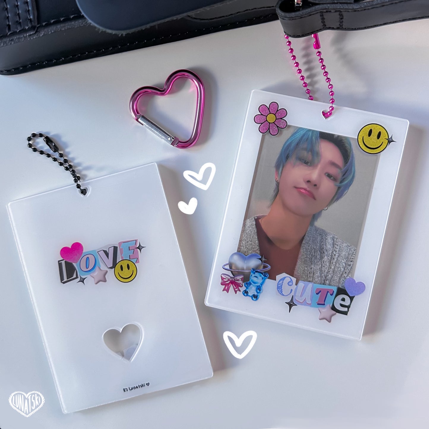 Y2K Polaroid Photocard Holder Keychain