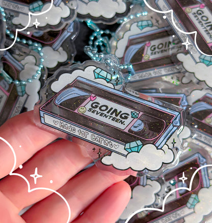 Going Seventeen Tape Clouds Keychain