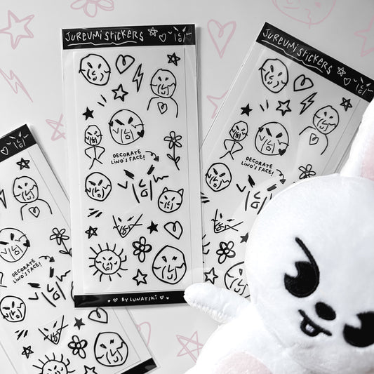 SKZ Lee Know Jureumi Doodle Polco Deco Stickers