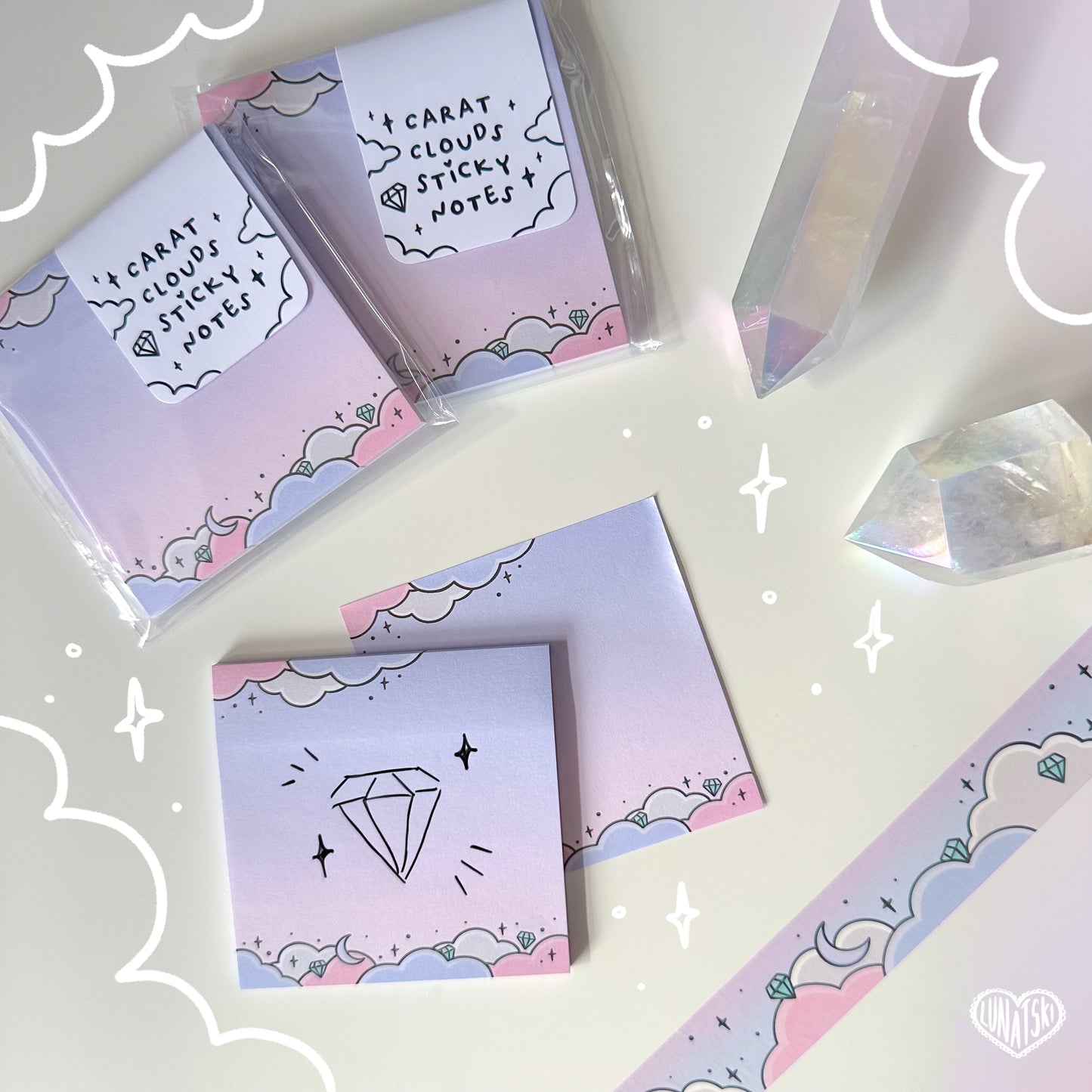 SVT Carat Clouds Sticky Note Memo Pad