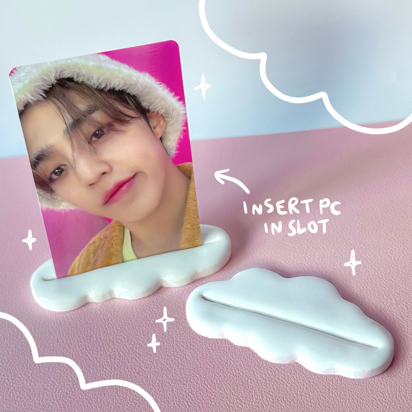 Handmade Cloud Photocard/Polaroid Stand