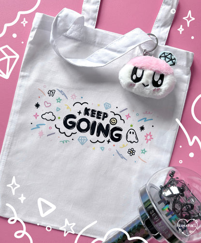 Seventeen Keep Going Mini Cotton Tote Bag