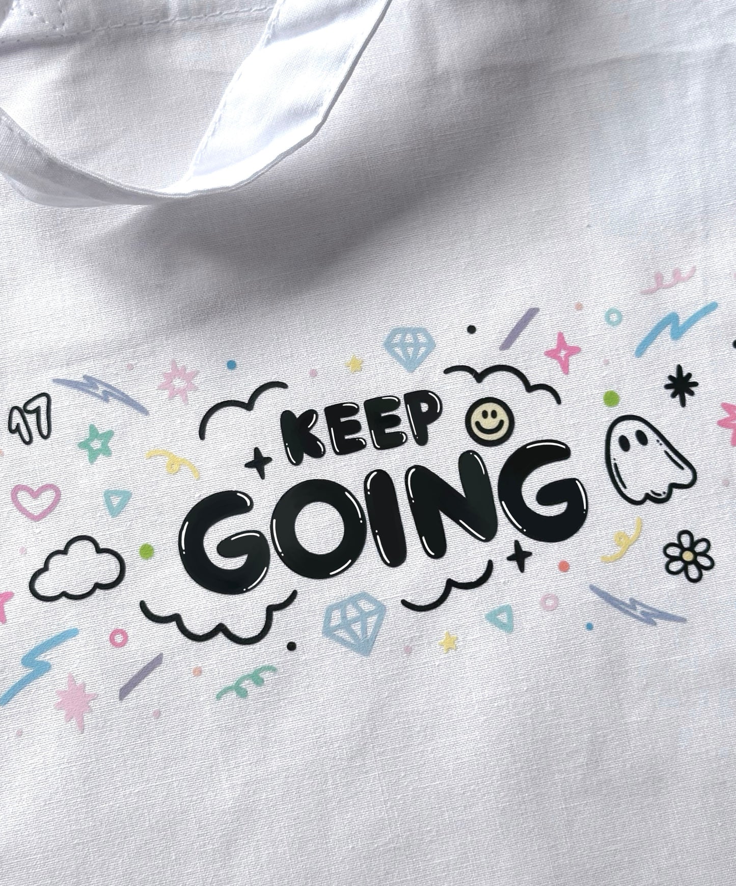 Seventeen Keep Going Mini Cotton Tote Bag