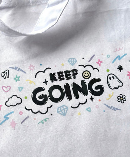 Seventeen Keep Going Mini Cotton Tote Bag