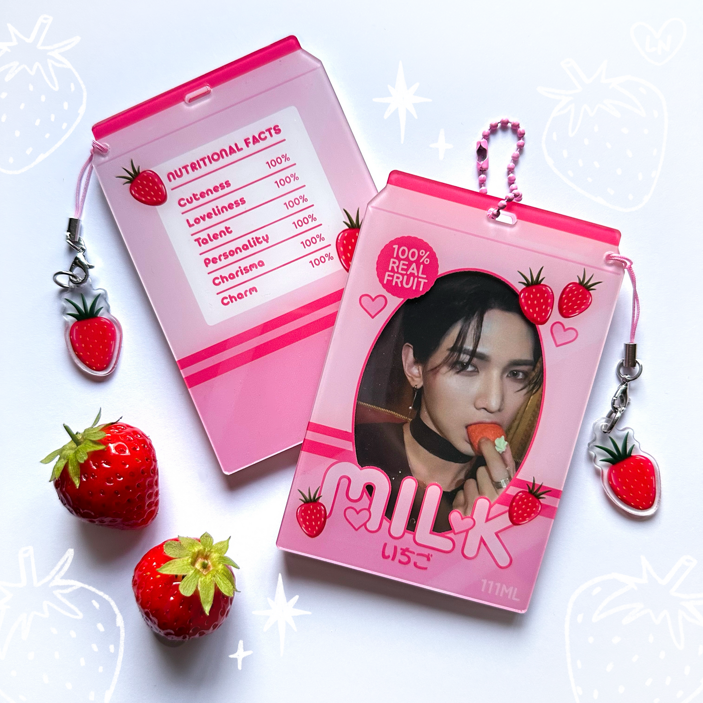 MILK! 🍓 Photocard Holder Keychain