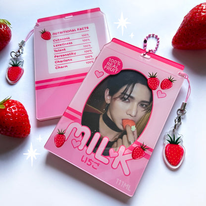 MILK! 🍓 Photocard Holder Keychain