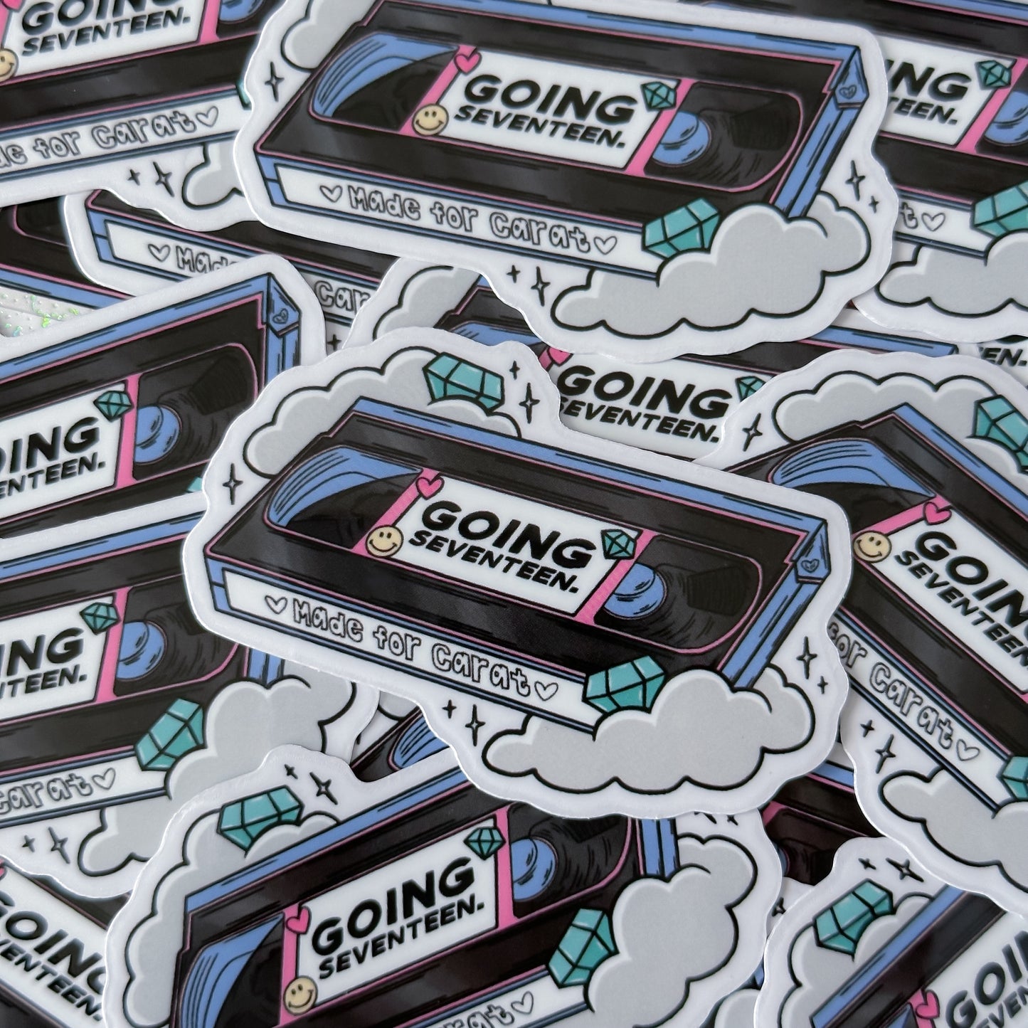 Going Seventeen Clouds Clear Sticker