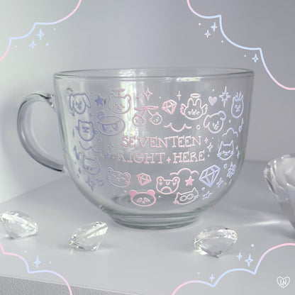 Seventeen Doodle Glass Cup