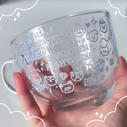 Seventeen Doodle Glass Cup