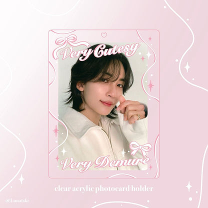 Demure/Cutesy Acrylic Photocard Holder