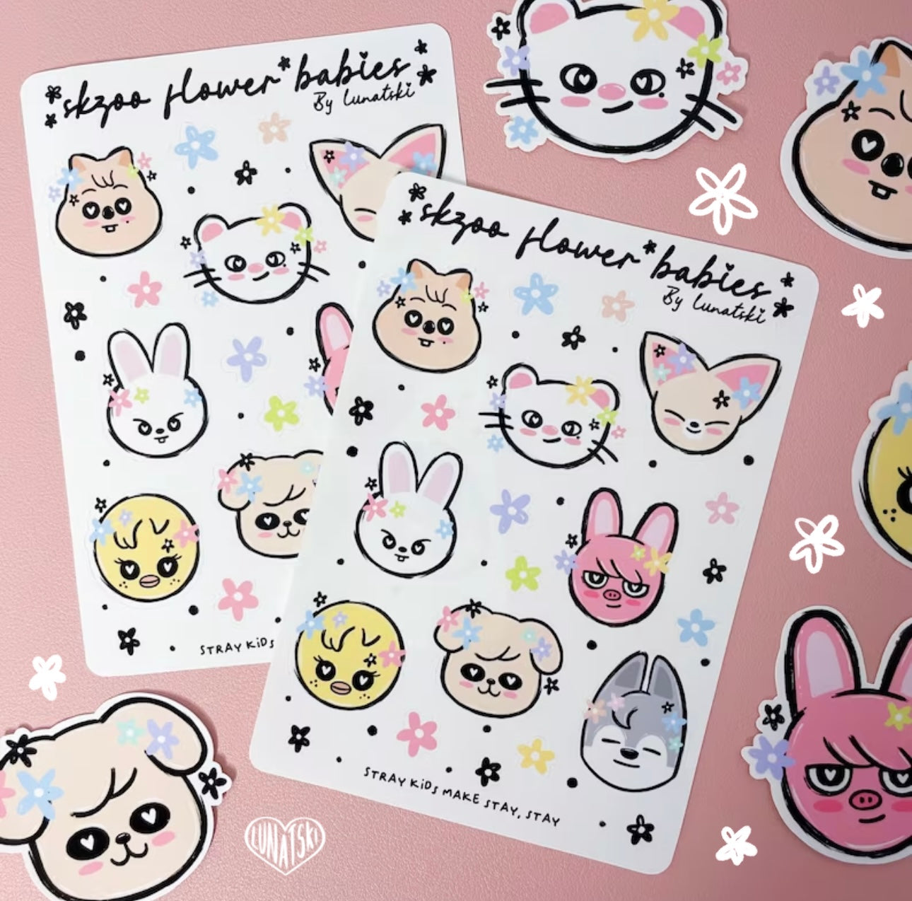 SKZOO Flower Babies Sticker Sheet