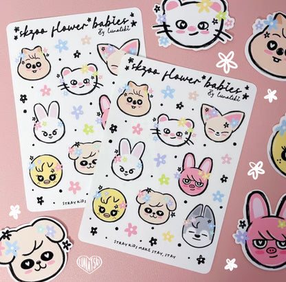 SKZOO Flower Babies Sticker Sheet