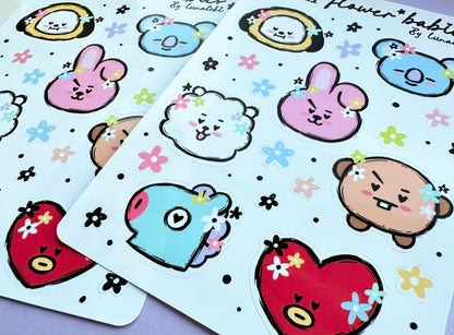 BT21 Flower Babies Sticker Sheet