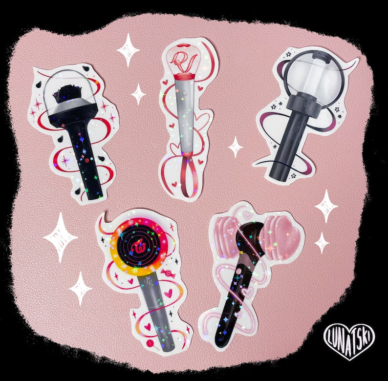 KPOP Lightstick Single Stickers Series 2