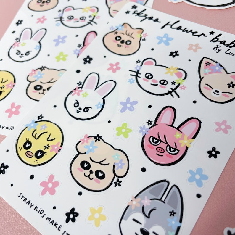 SKZOO Flower Babies Sticker Sheet