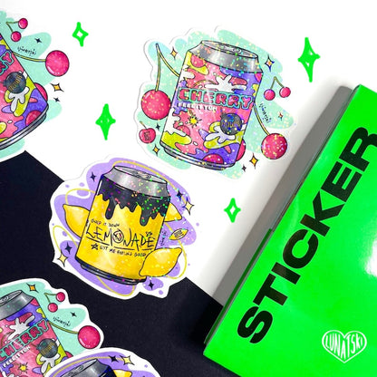 NCT Juice Can Stickers - Cherry Bomb/Lemonade