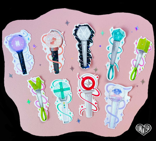 KPOP Lightstick Single Stickers Series 1