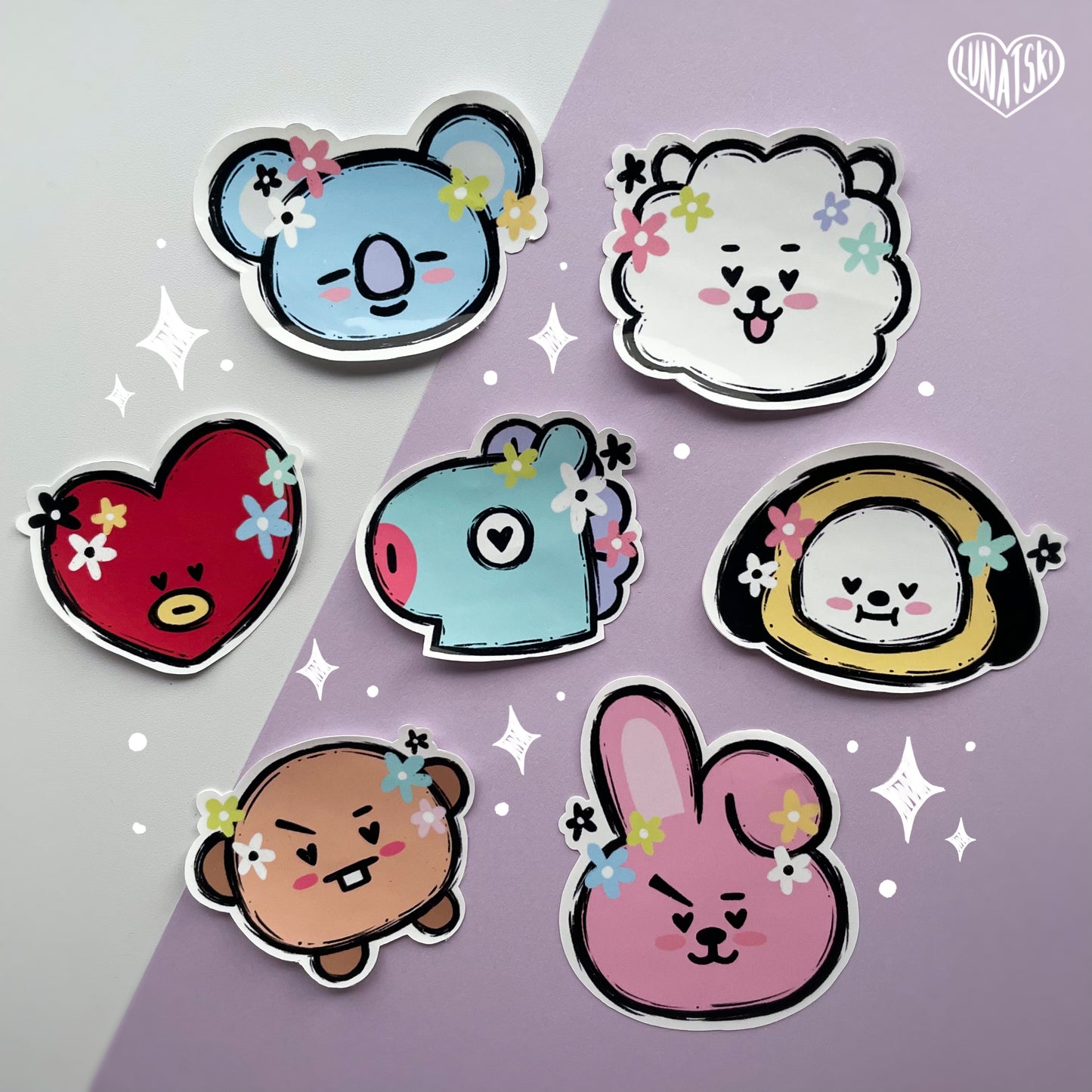 BT21 Flower Babies Single Stickers