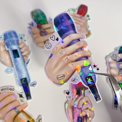 BTS Microphone hand stickers