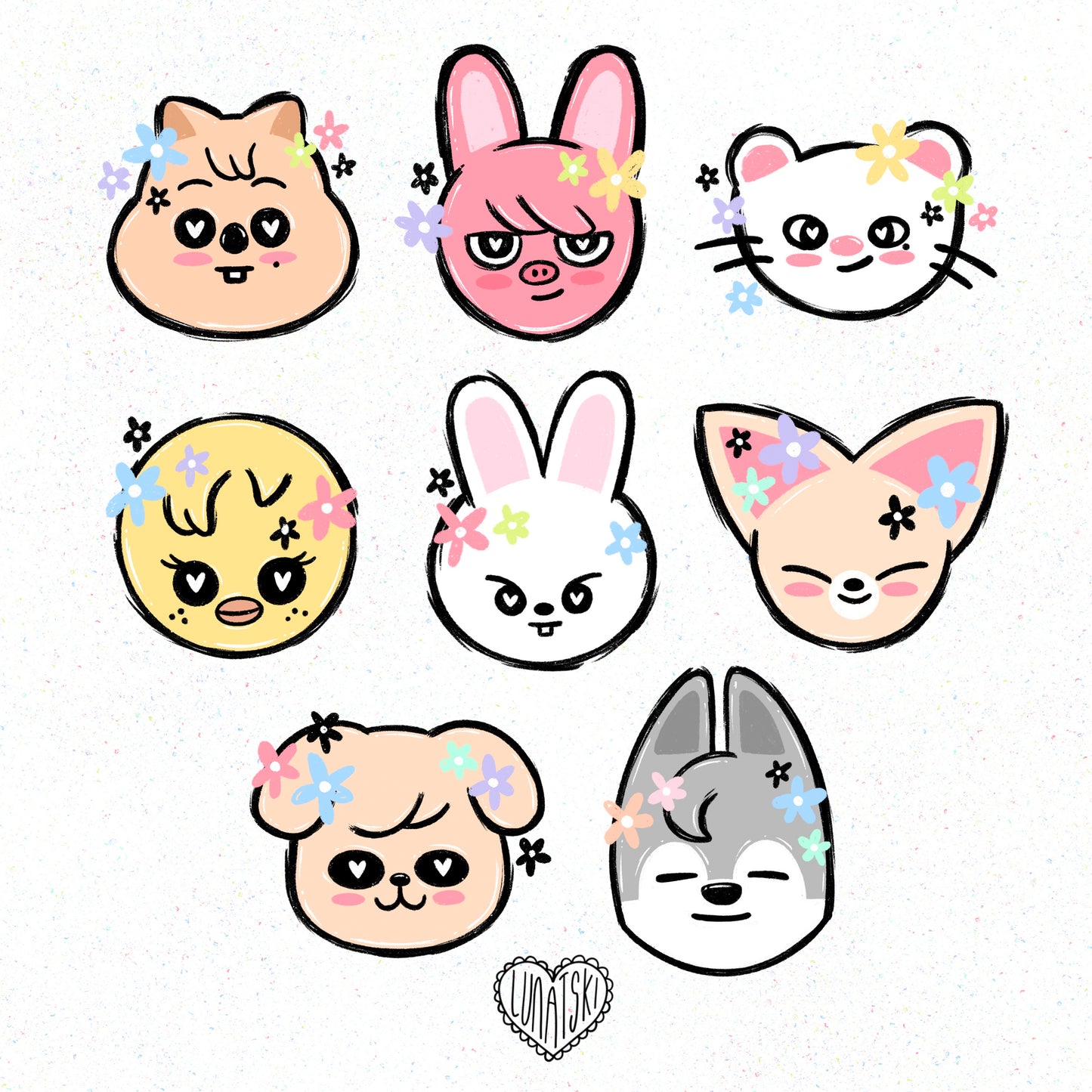 SKZOO Flower Babies Single Stickers – Lunatski