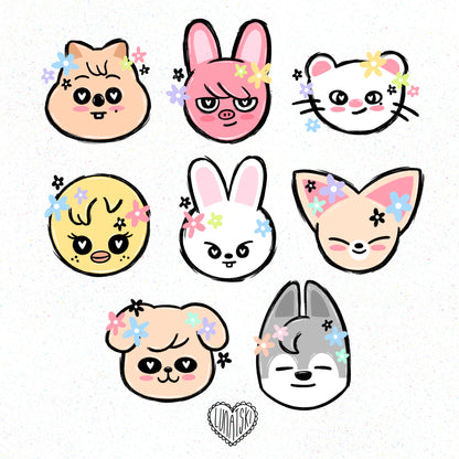 SKZOO Flower Babies Single Stickers